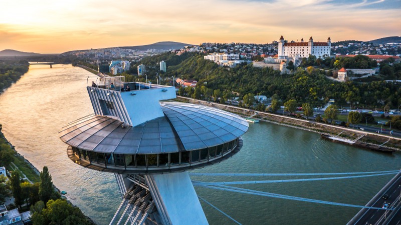 ufo tower danube bratislava castle