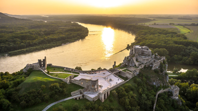 devin castle nature danube green