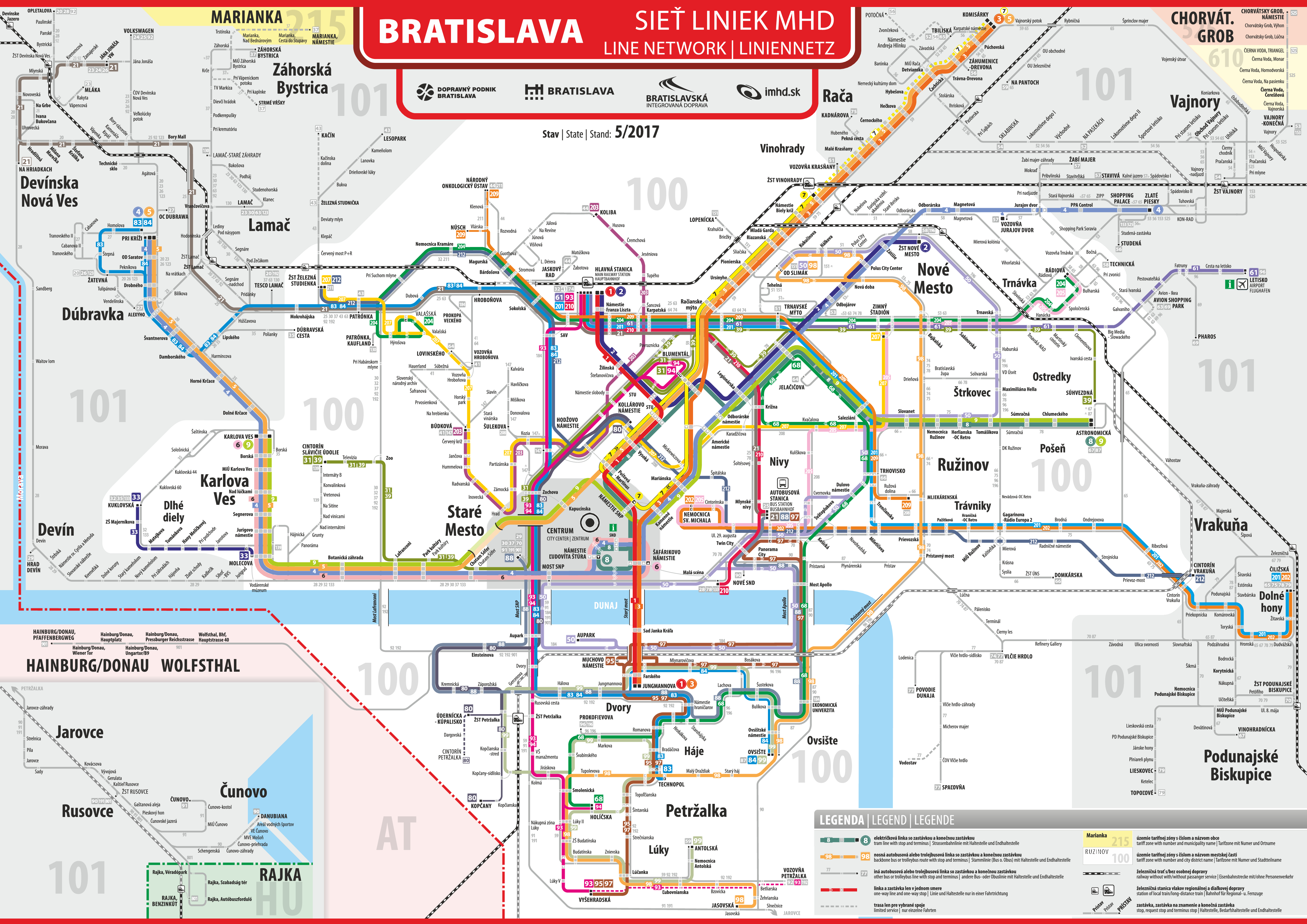 Bratislava Mapa Mesta