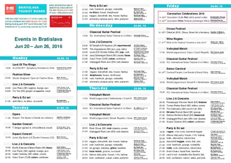 thumbnail of Events in Bratislava, June 20 – June 26, 2016