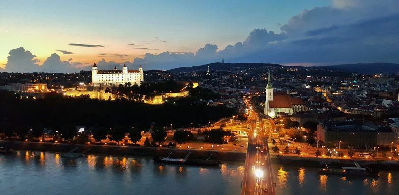 Bratislava at night will win you over. Several times over!