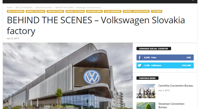 BEHIND THE SCENES – Volkswagen Slovakia factory