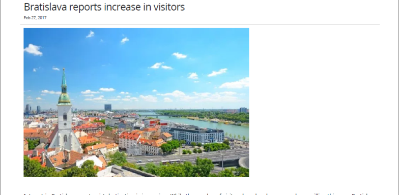 Bratislava reports increase in visitors