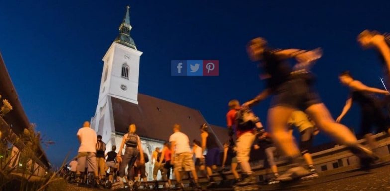Summer Roller Parade on the Streets of Bratislava