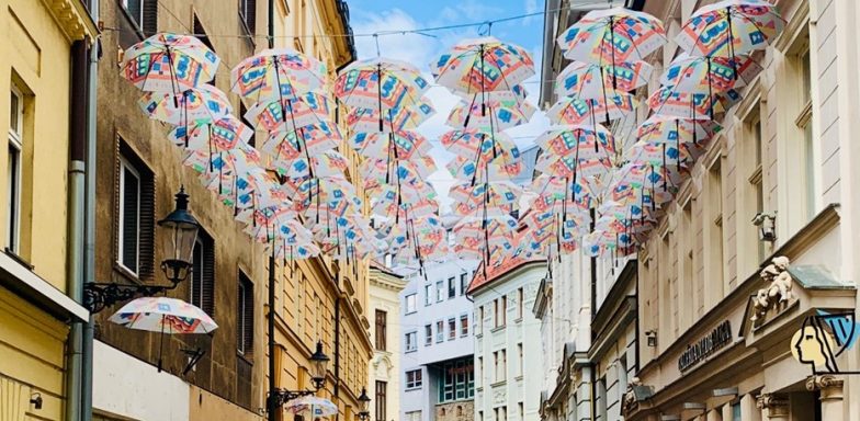 Umbrella Street in Bratislava