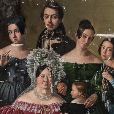 The Scherzs. Restoration of a family portrait