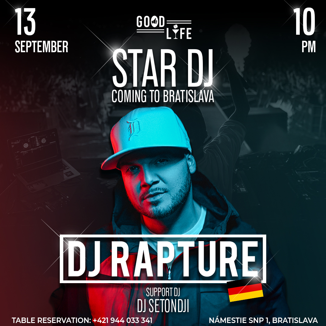 Dj Rapture DJ Rapture | Veranstaltungen | Visit Bratislava
